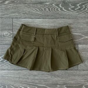 Utility Pleated Skirt